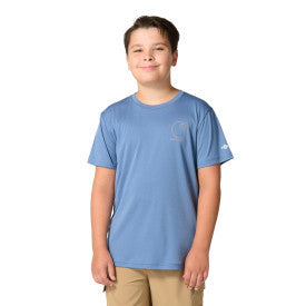 Carhartt youth boys Force Sun Defender t-shirt in blue horizon heather, alternate product view