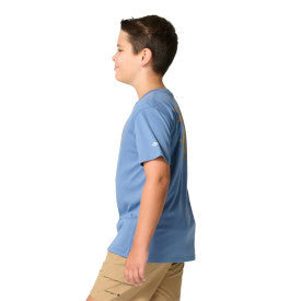 Youth Boys Force Sun Defender Short-Sleeve Heather T-Shirt - Blue Horizon Heather