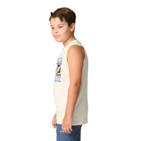 Carhartt youth boys sleeveless racing t-shirt in turtledove, additional product view