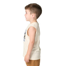 Youth Boys Sleeveless Racing T-Shirt - Turtledove