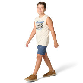 Youth Boys Sleeveless Racing T-Shirt - Turtledove