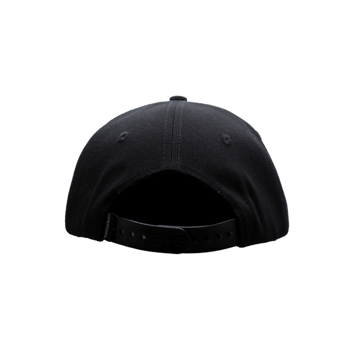 Purpose-Built youth Established hat in black, back view of the closure