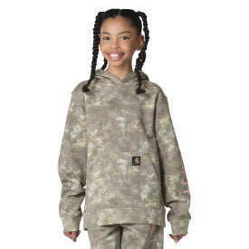 Carhartt youth girls long-sleeve logo sweatshirt in faded camo