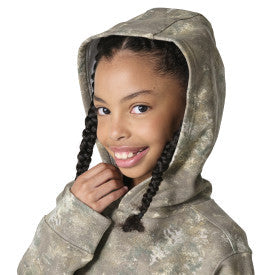 Youth Girls Long-Sleeve Faded Camo Logo SweatShirt - Faded Camo