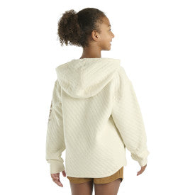 Carhartt youth girls turtledove half zip sweatshirt, further product image