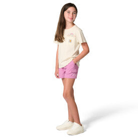 Carhartt youth girls Rugged Flex woven cargo short in bodacious heather, additional product view