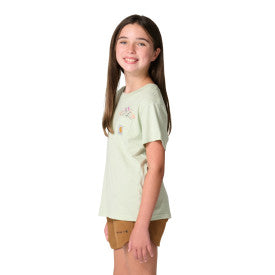Youth Girls Short-Sleeve Garden Pocket T-Shirt - Sea Foam