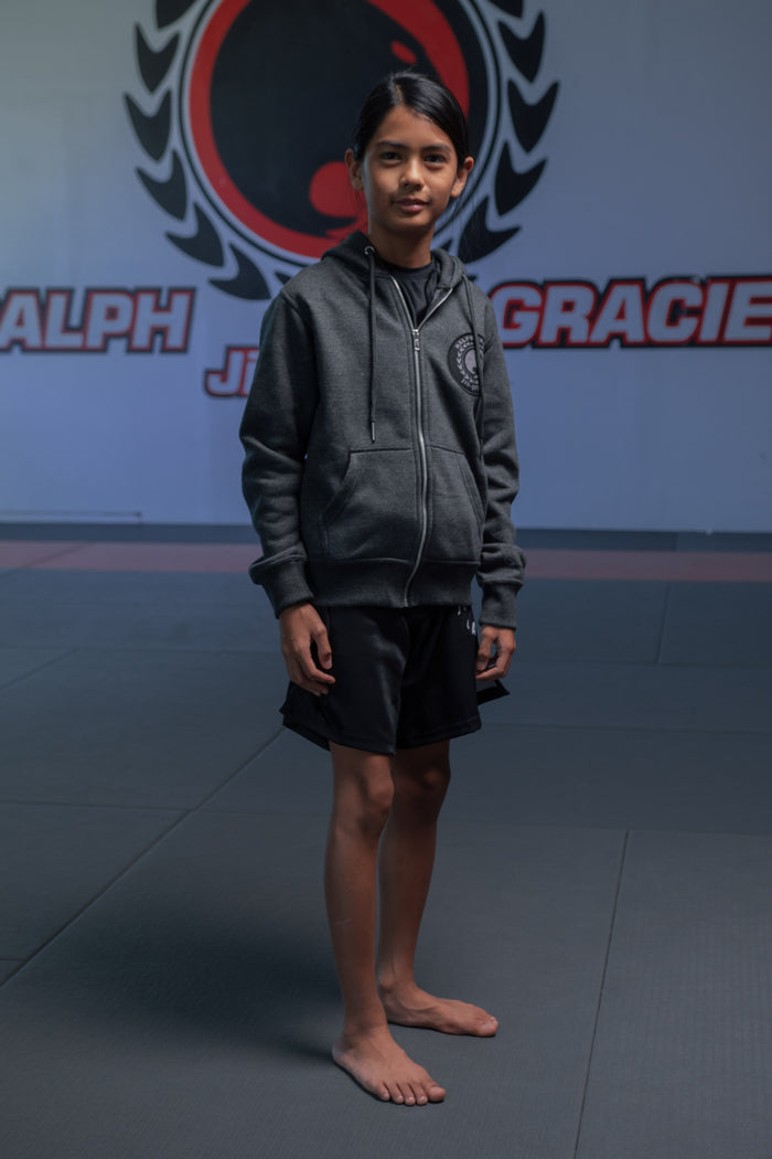 Youth Grey Zip-Up Hoodie