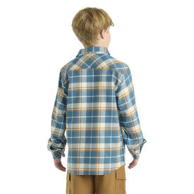 Carhartt youth real teal flannel shirt, further product image