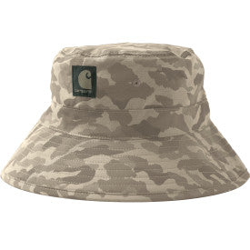 Carhartt youth ripstop camo bucket hat in brown camo