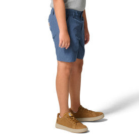 Carhartt youth Rugged Flex heather short in blue horizon heather, additional product view