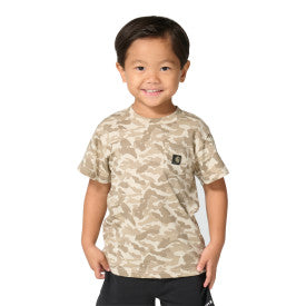 Carhartt youth short-sleeve camo pocket t-shirt in brown camo