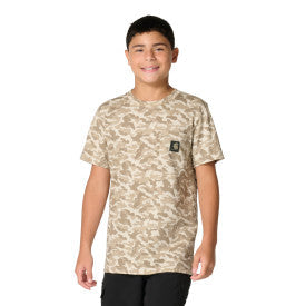 Carhartt youth camo pocket t-shirt in brown camo, alternate product view