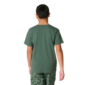 Carhartt youth garment dyed pocket t-shirt in jungle green wash, alternate product view