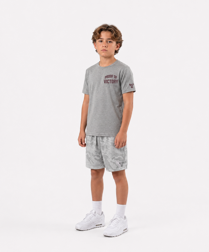 YTH DRYLAND SHORT - WHITEOUT CAMO