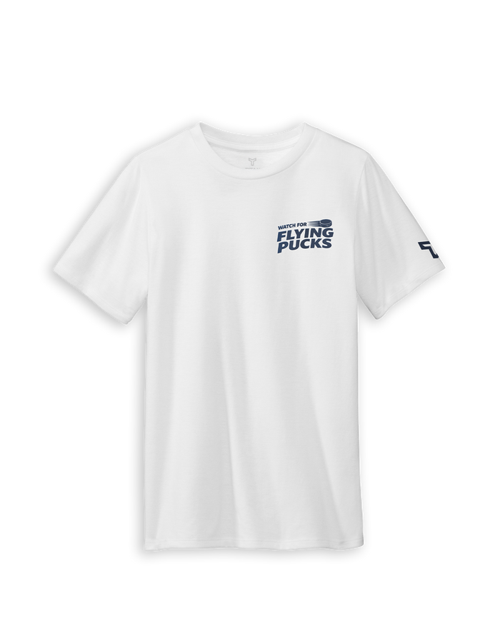 YTH FLYING PUCKS TEE - WHITE
