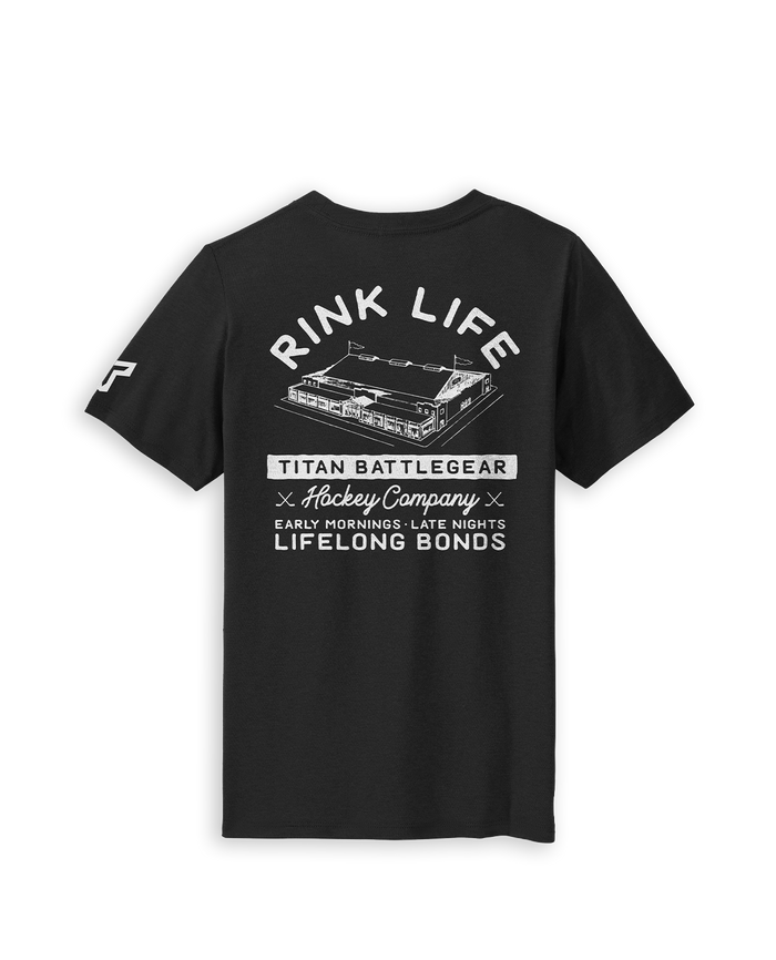 YTH RINK LIFE RINK TEE - BLACK/WHITE