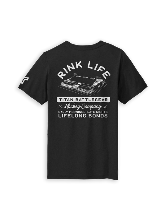 YTH RINK LIFE RINK TEE - BLACK/WHITE