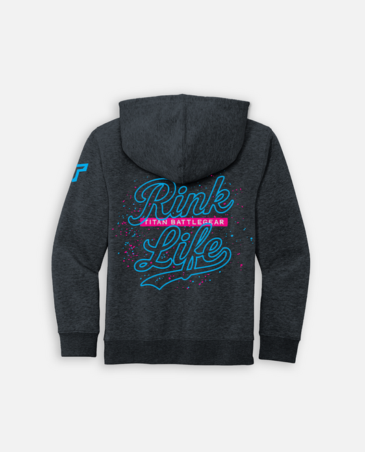 YTH RL SPLATTER HOODIE - DARK GRAY HEATHER