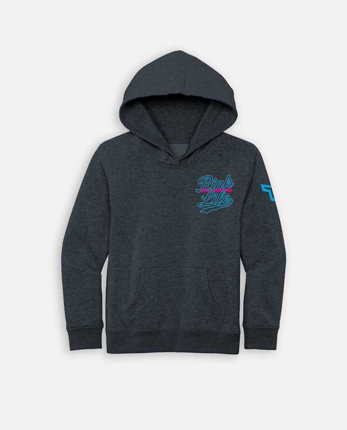 YTH RL SPLATTER HOODIE - DARK GRAY HEATHER
