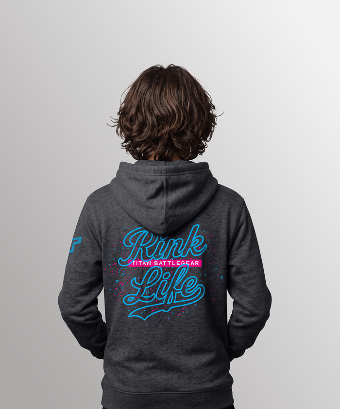 YTH RL SPLATTER HOODIE - DARK GRAY HEATHER