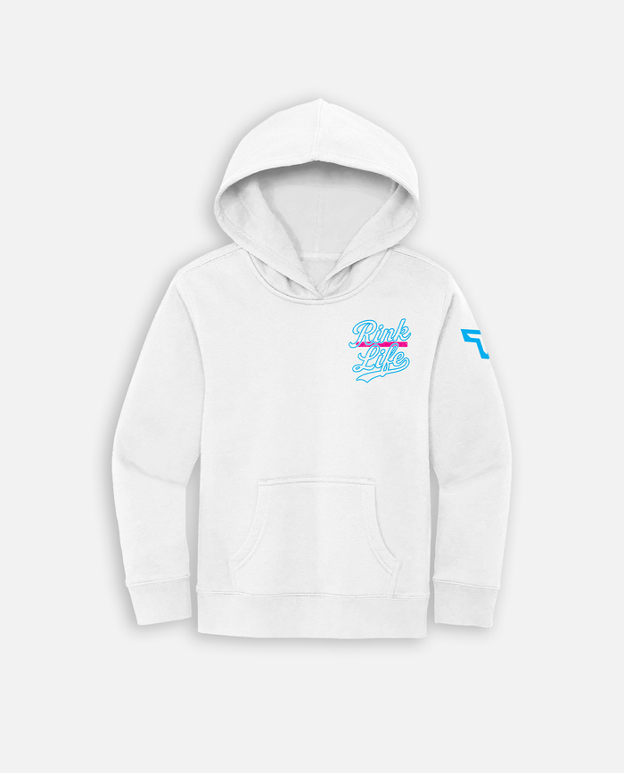YTH RL SPLATTER HOODIE - WHITE