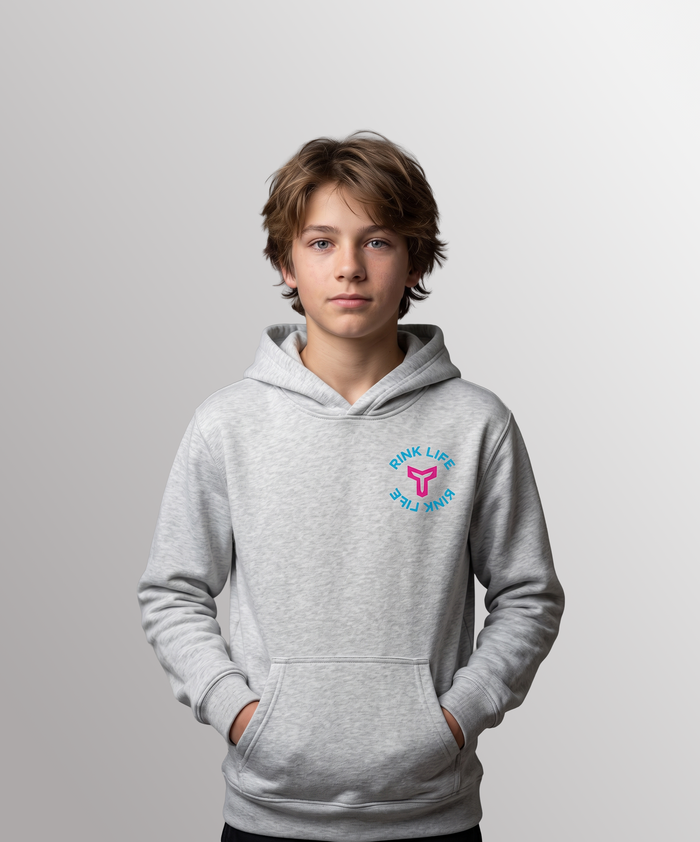 YTH RL STACK HOODIE - HEATHER GRAY