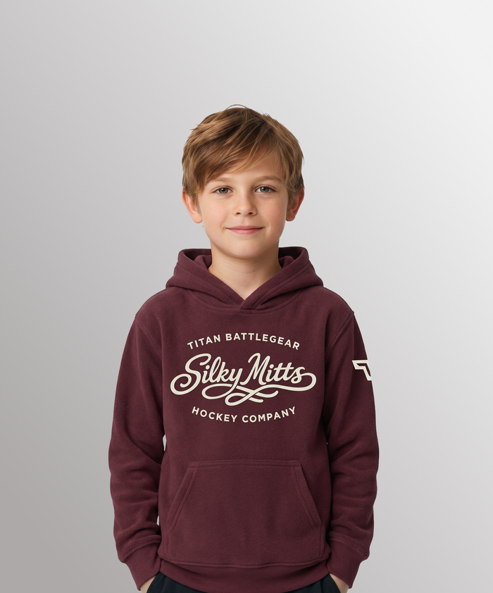 YTH SILKY MITTS HOODIE - MAROON