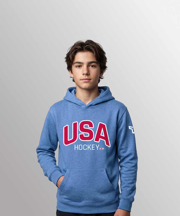 YTH USA ARCH HOODIE - CAROLINA