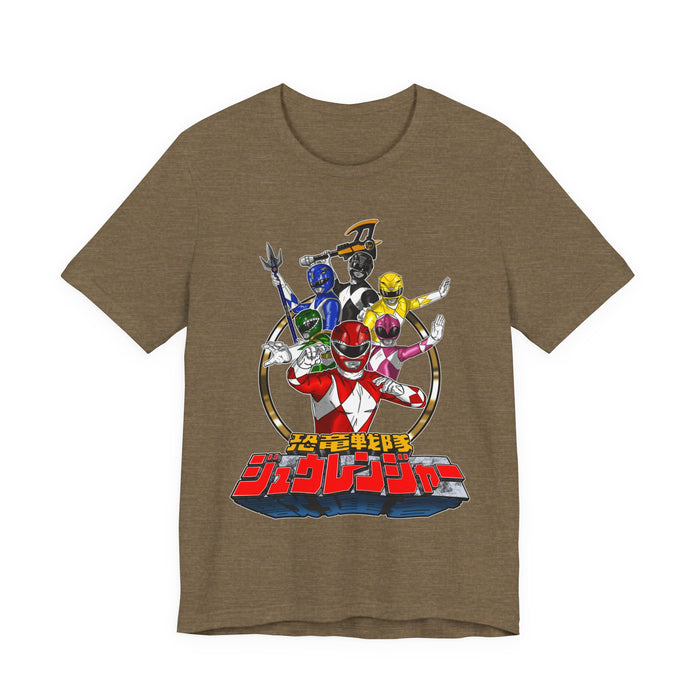 Zyuranger Team Tee Super Sentai T Shirt Custom Graphic Art Cosplay Shirts Rangers Retro Vintage 90s